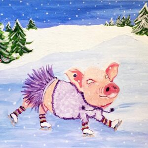 2016 Winter Card (Ethel Ice Skating)