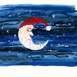 2019 Winter Card (Sleeping Christmas Moon)