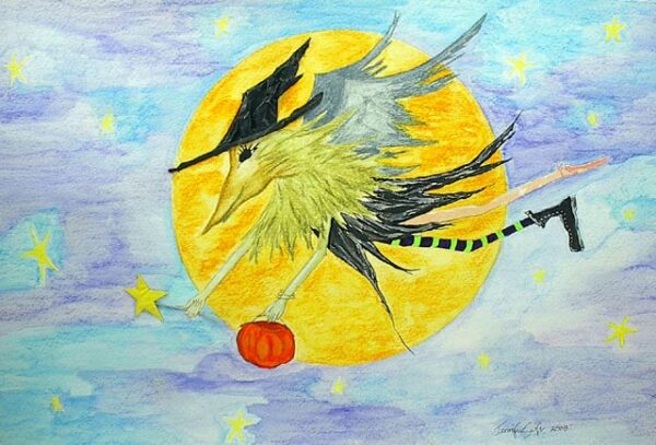 Halloween Witch Moon 2008 (Print)