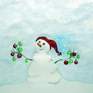 2003 Winter Print (Snowperson with Ornaments)